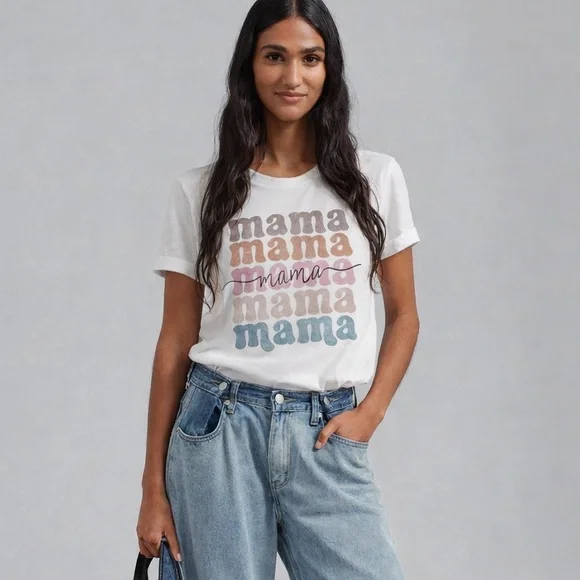 Mama white luxury tee - Picture 3 of 4